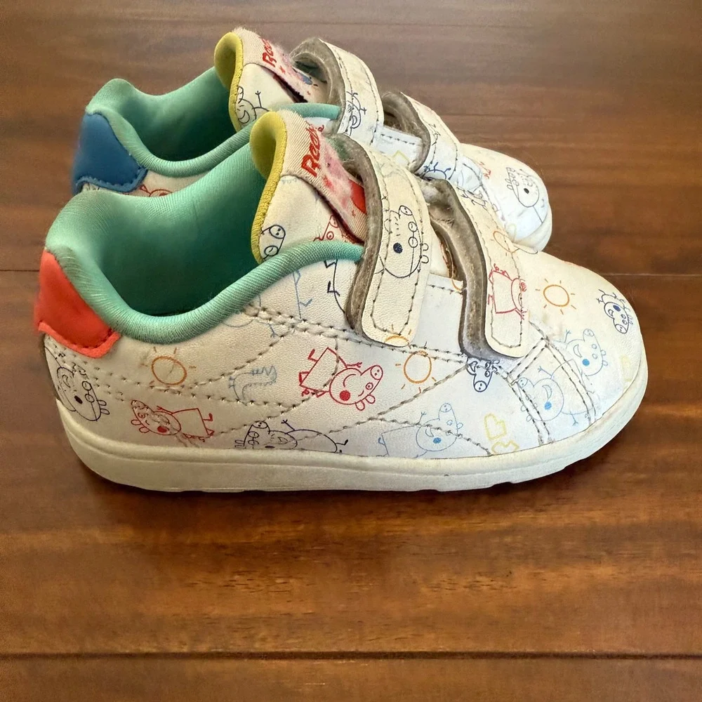 Reebok Kids Baby‎ Toddler Peppa Pig Royal Complete CLN 2 Sneakers White Size 6